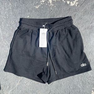 Alo Yoga Women Athletic Cotton Shorts Size Large Black